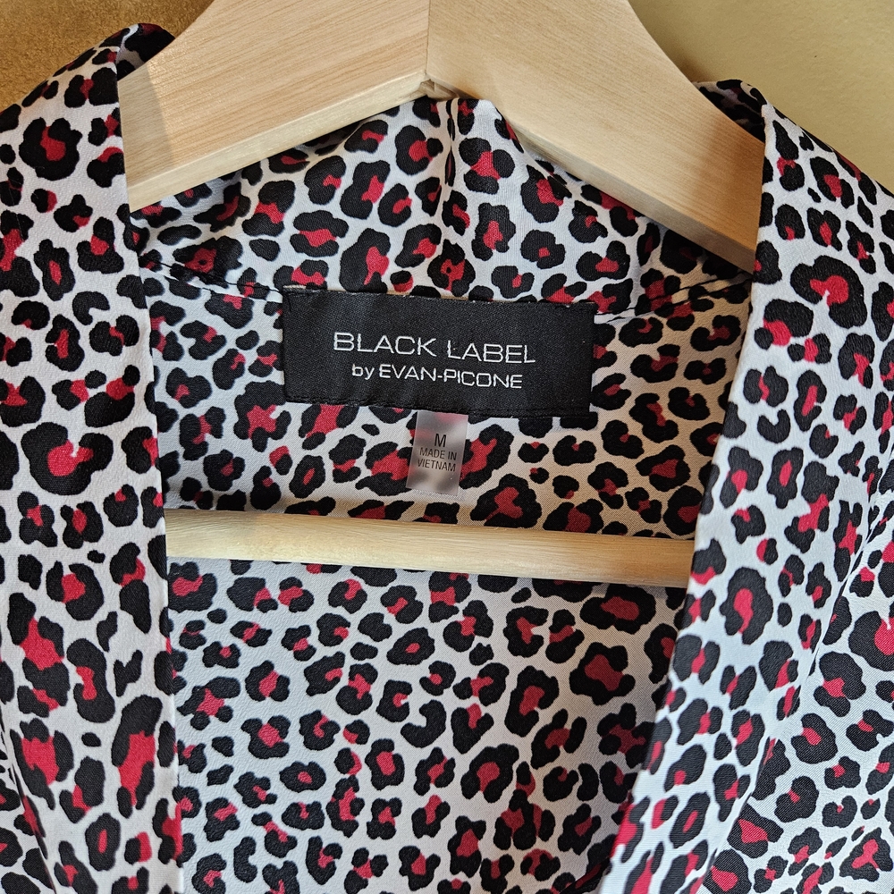 Evan Picone Vibrant Leopard Print Top